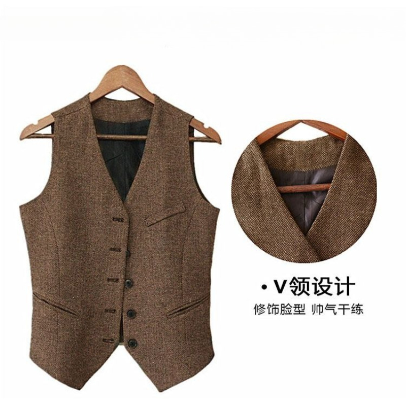 Vintage Trench Coat - Vintage Tweed Equestrian Riding Vest Women