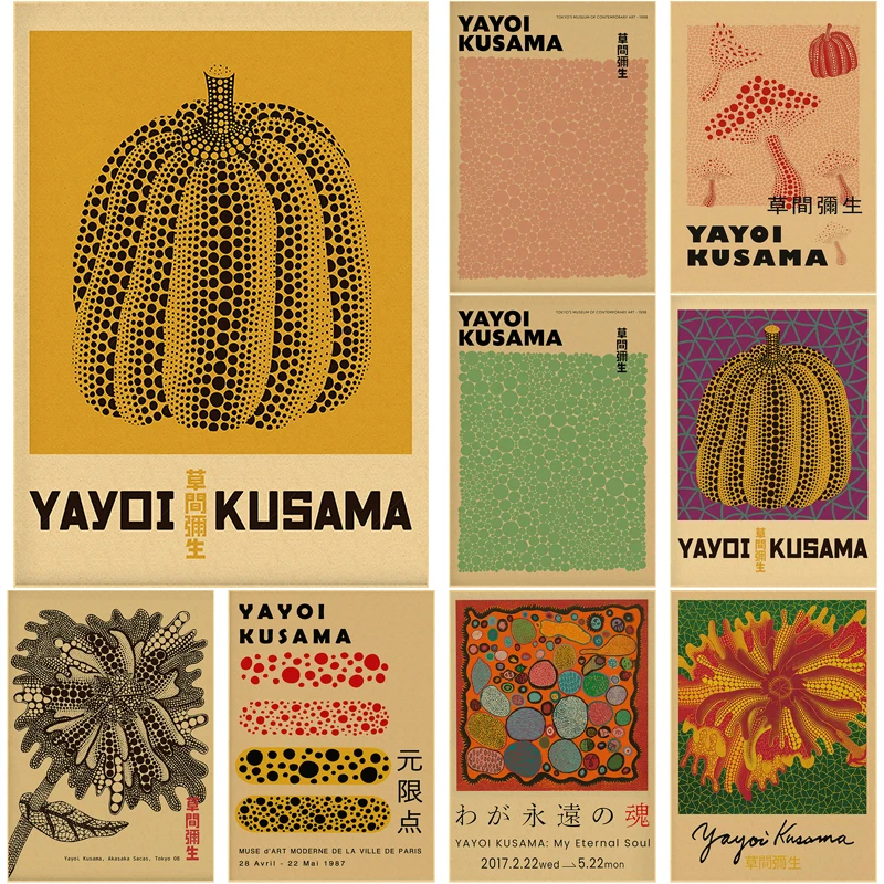 Yayoi Kusama Exhibition Poster - đánh giá và giá Vintage Fashion Wallpaper