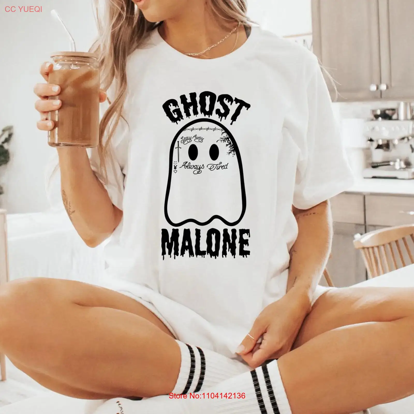 Ghost Malone T Shirt Funny Hal - đánh giá và giá Vintage Vibes Fashion