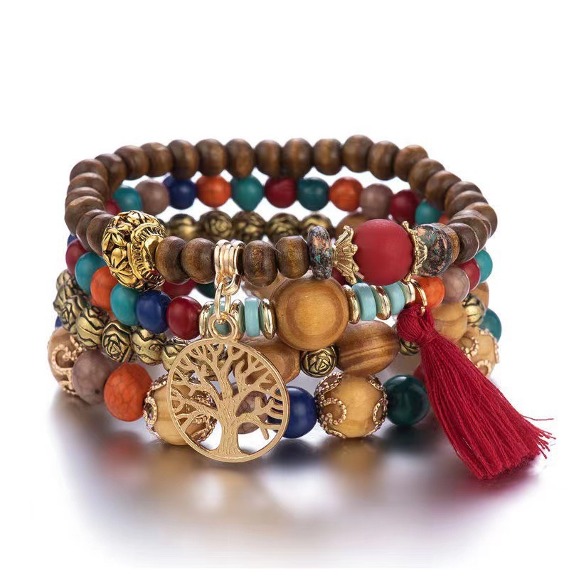 4Pcs Boho Tree Of Life Bracele - đánh giá và giá Vintage Ysl Fashion