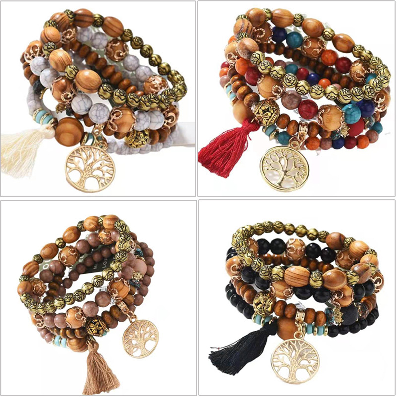 4Pcs Boho Tree Of Life Bracele - đánh giá và giá Vintage Ysl Fashion