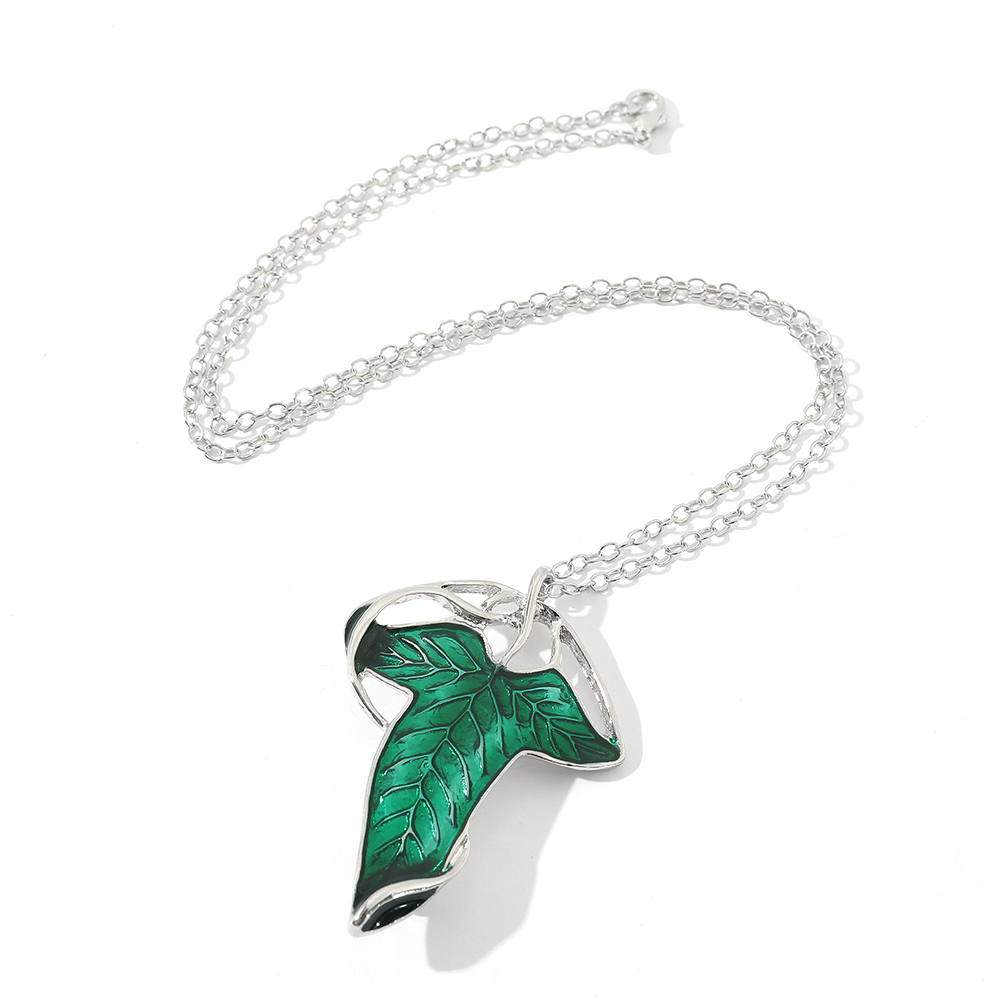 Vintage Green Leaf Pendant Nec - đánh giá và giá Vintage Fashion Model