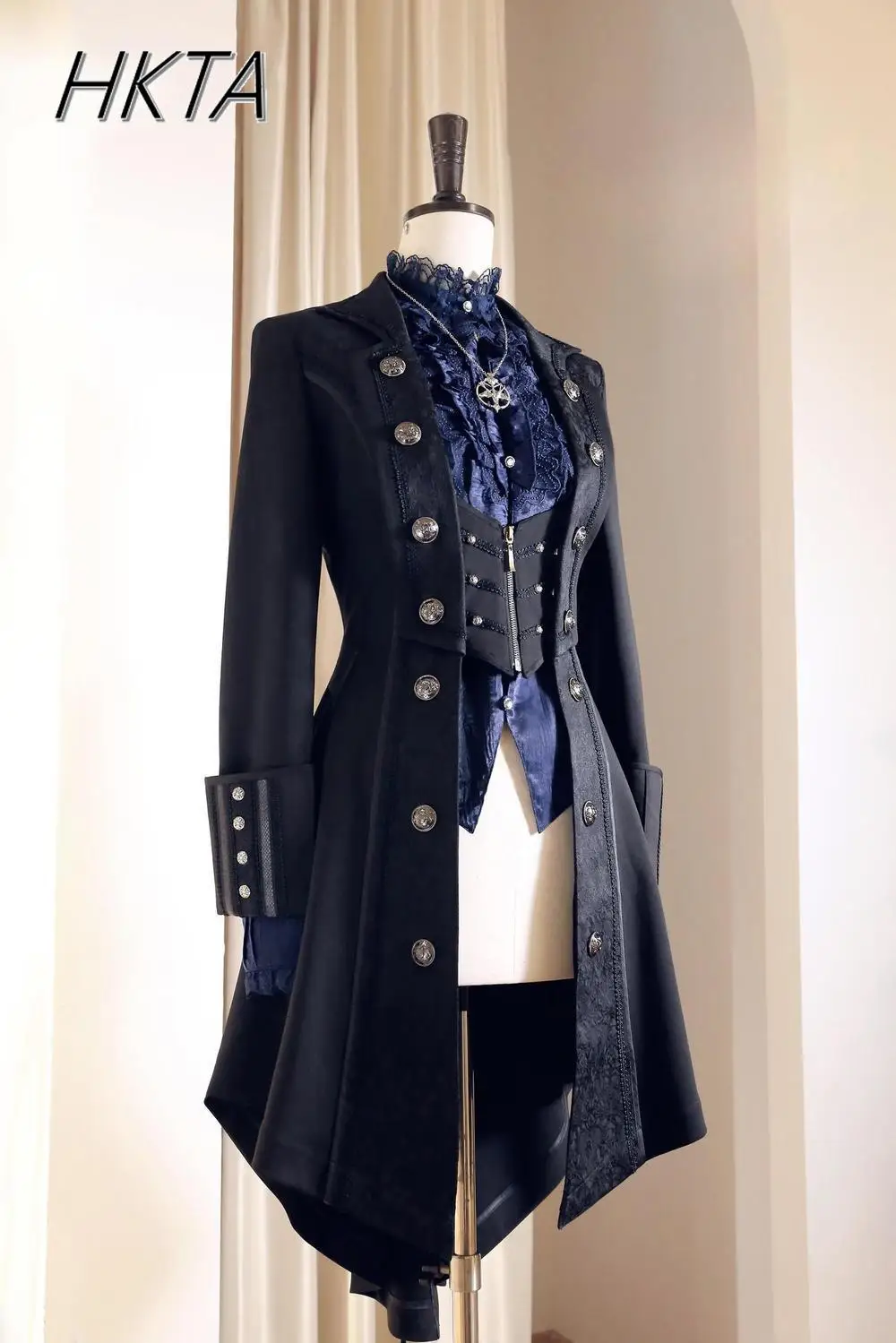 British Style Retro Dark Goth  - đánh giá và giá Vintage Trench Coat