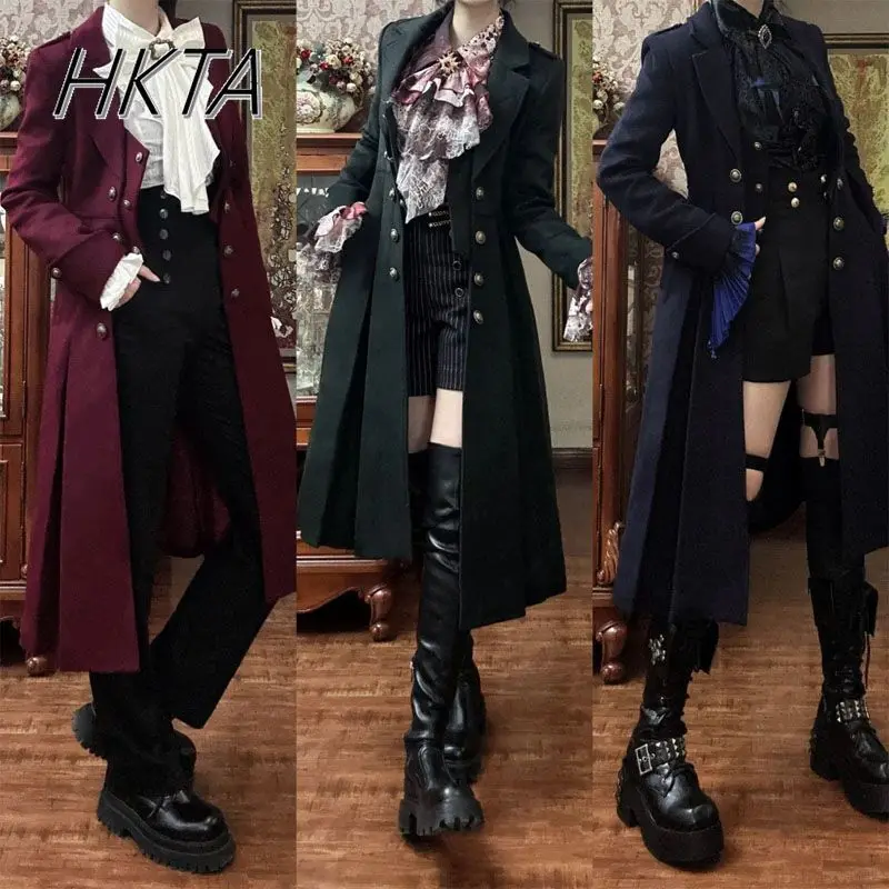 British Style Retro Dark Goth  - đánh giá và giá Vintage Trench Coat