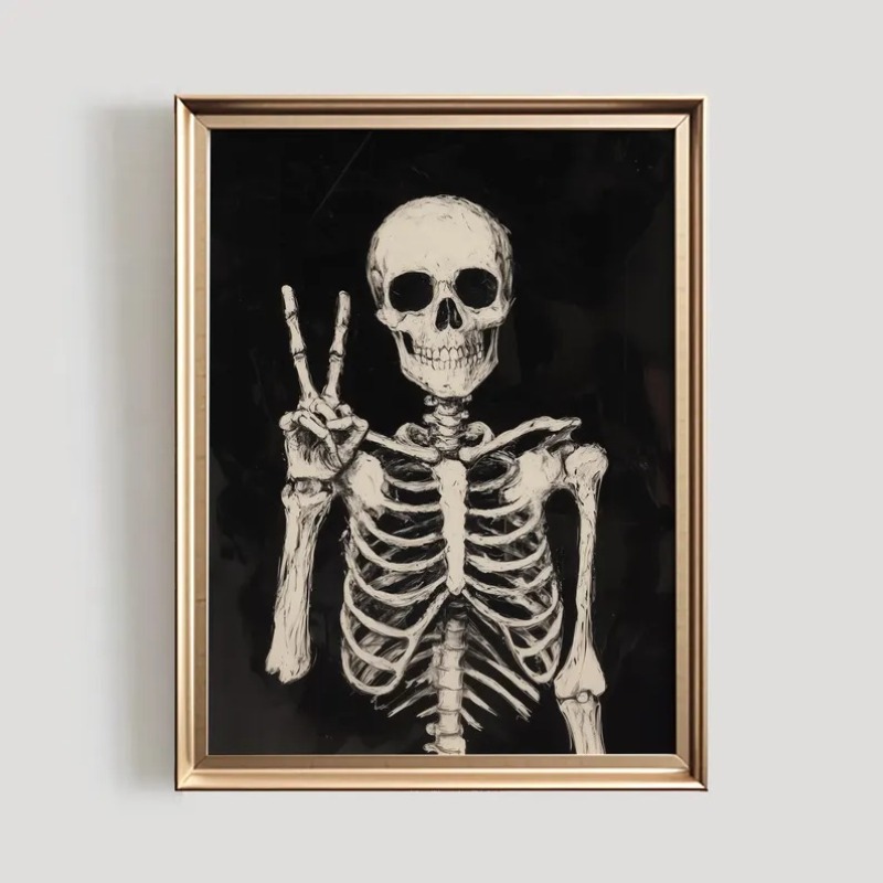 Simple Skull Posters Vintage K - đánh giá và giá Vintage Fashion Wallpaper