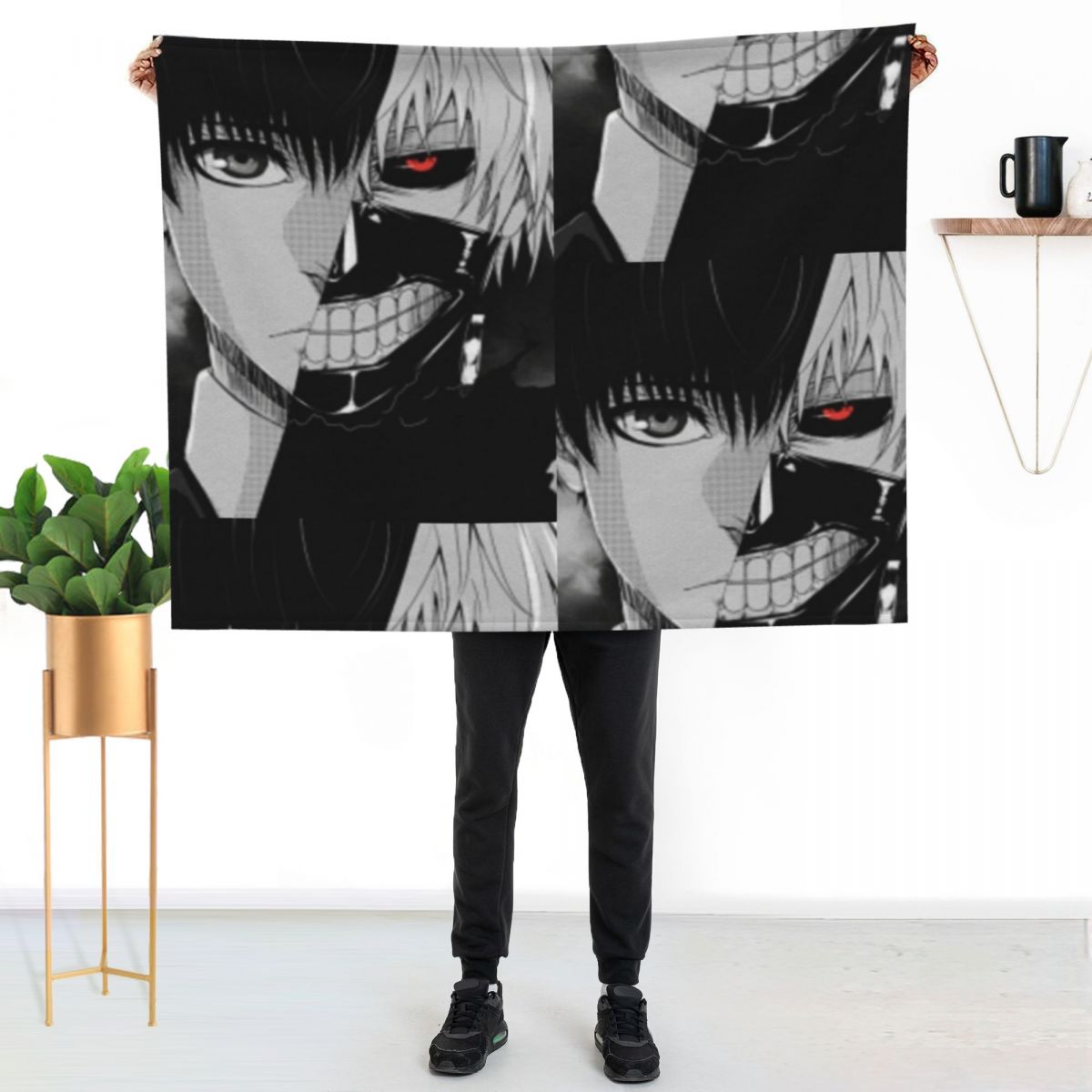 Ken Kaneki Throw Blanket Plaid - đánh giá và giá Vintage Ken Fashion