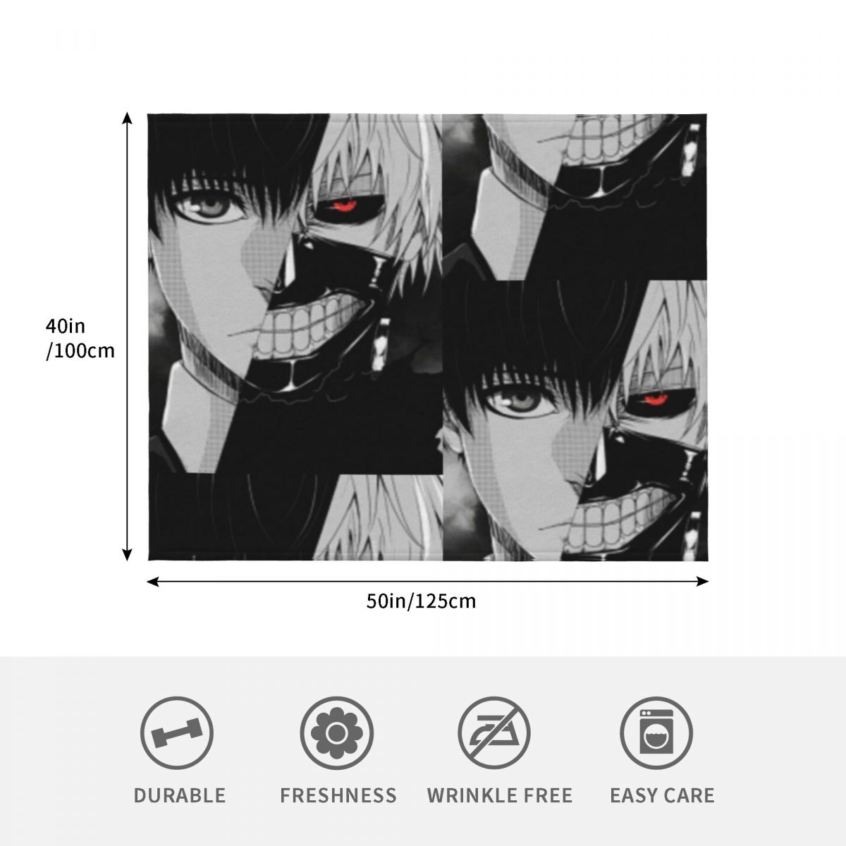 Ken Kaneki Throw Blanket Plaid - đánh giá và giá Vintage Ken Fashion