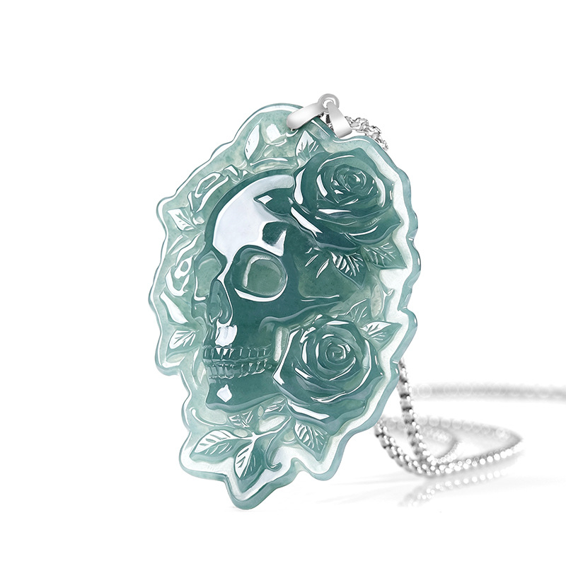 Natural Burmese Jadeite Skull  - đánh giá và giá Vintage Fashion For Women