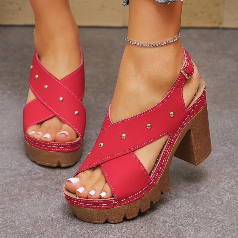 Vintage Super High Heel Cross  - đánh giá và giá Vintage Fashion Dress